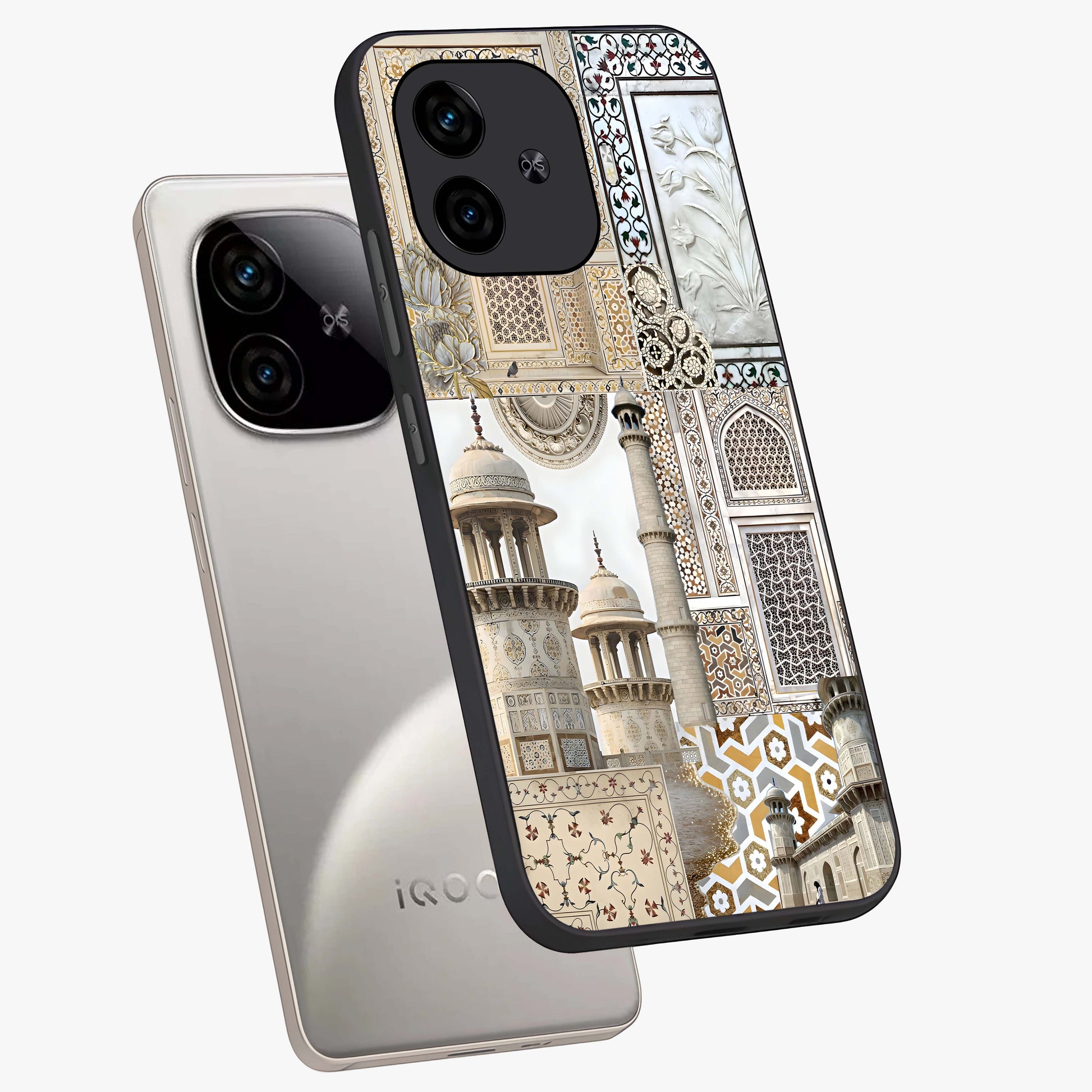 Mughal Marble Legacy Glass Case displayed in angled mockup highlighting elegant heritage marble artwork with royal aesthetic.