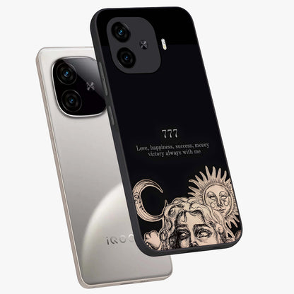 Mystic Victory Aura Glass Case displayed in angled mockup highlighting energetic aura design with bold mystical aesthetic.