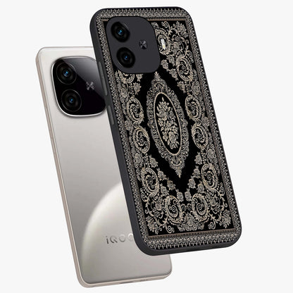 Noir Bloom Elegance Glass Case displayed in angled mockup highlighting refined flower design with stylish noir aesthetic.