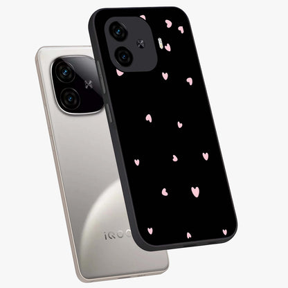 Pink Love Drops Glass Case displayed in angled mockup highlighting cute love drop design with vibrant pink aesthetic.