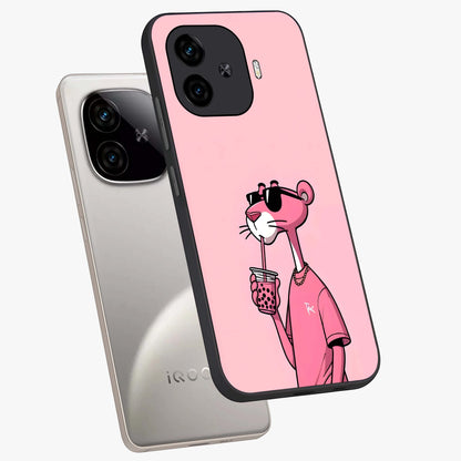 Pink Panther Glass Case displayed in angled mockup highlighting playful cartoon character design with vibrant pink aesthetic.