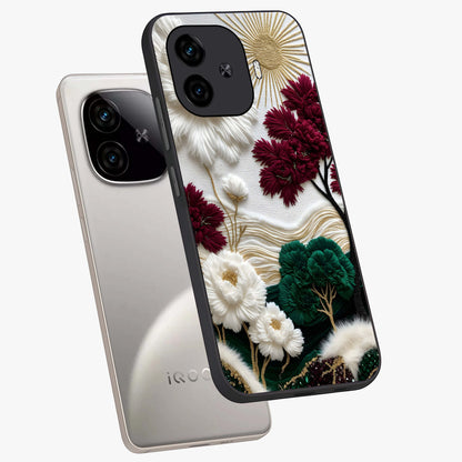 Radiant Bloom Elegance Glass Case displayed in angled mockup highlighting graceful floral design with radiant aesthetic style.