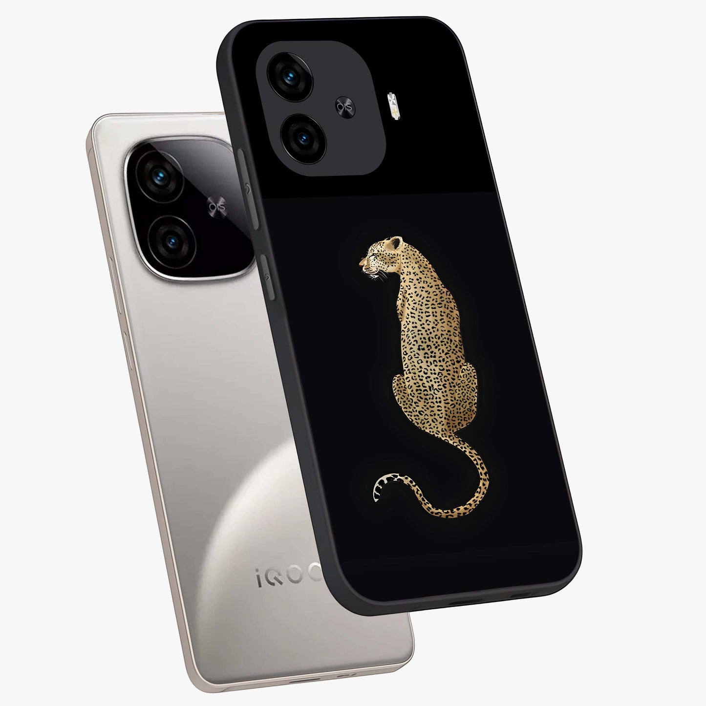 Regal Leopard Glass Case displayed in angled mockup highlighting powerful animal illustration with stylish wild aesthetic.