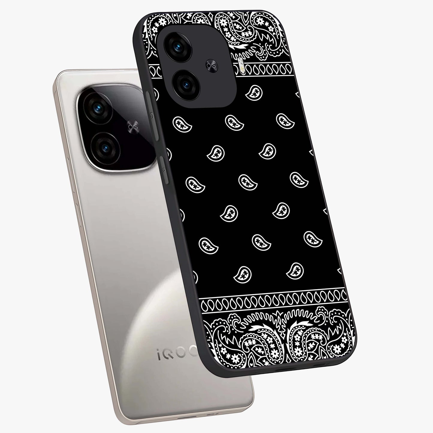 Retro Rebel Threads Glass Case displayed in angled mockup highlighting retro inspired graphic design with rebellious aesthetic.