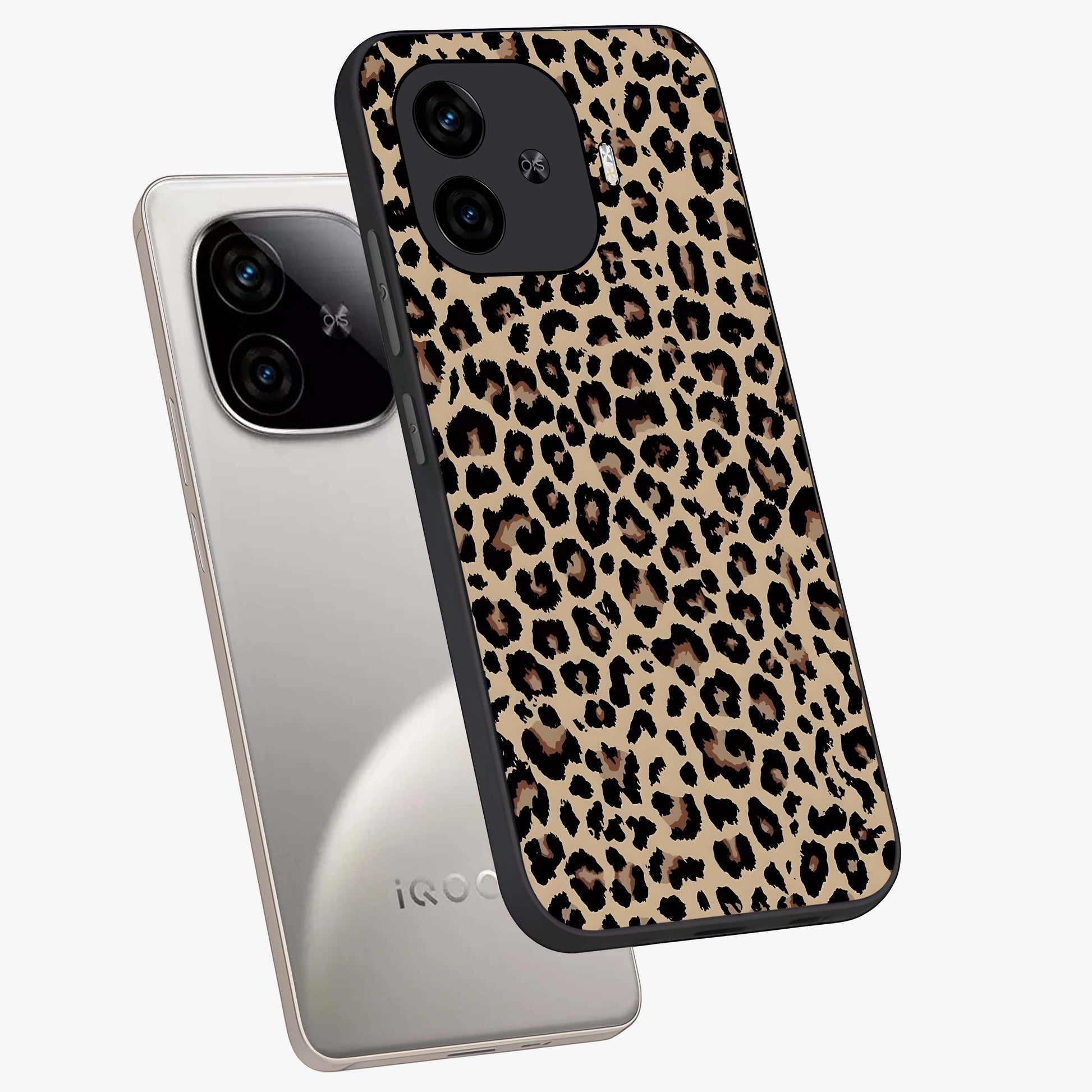 Savage Chic Pattern Glass Case displayed in angled mockup highlighting bold fashion inspired design with chic aesthetic.