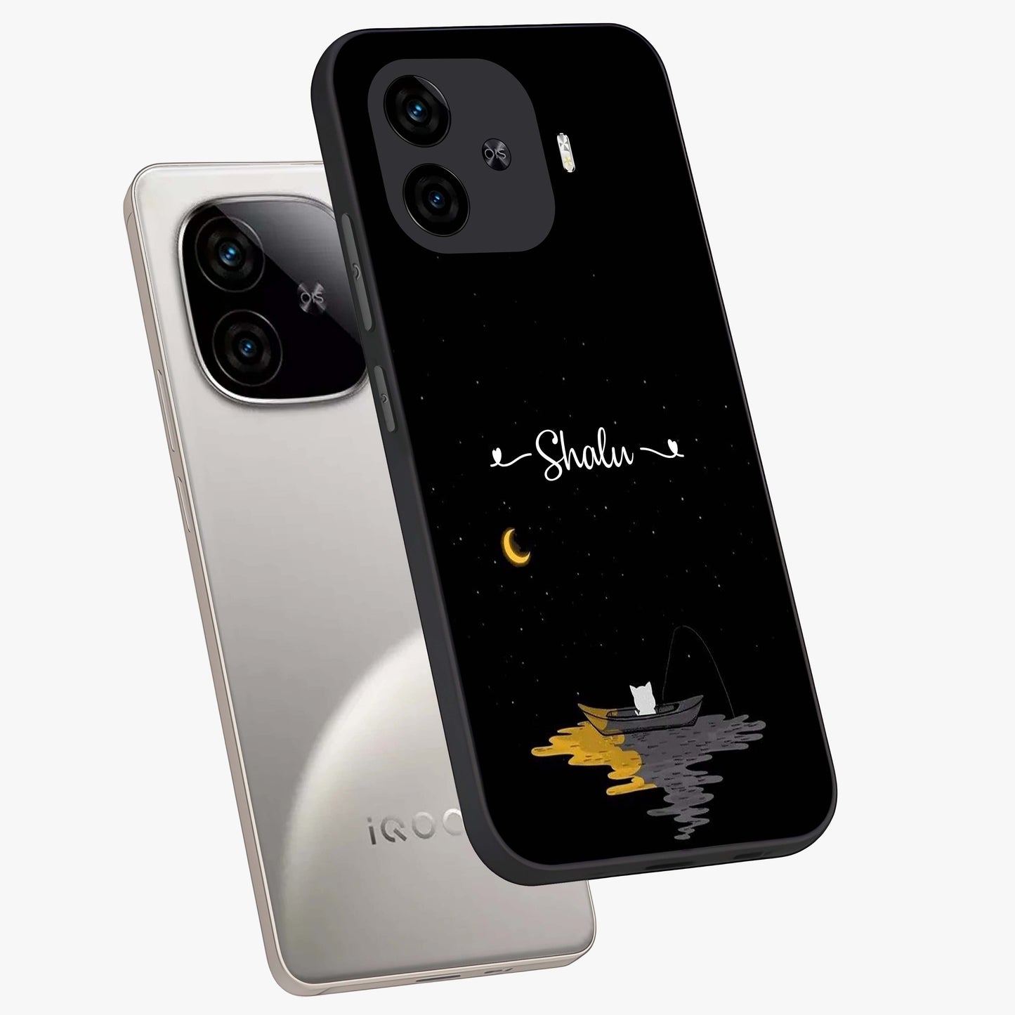 Silent Night Row Glass Case displayed in angled mockup highlighting peaceful evening design with dreamy night aesthetic.