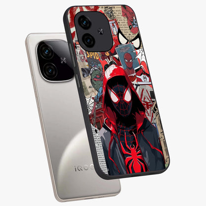 Spider Collage Street Glass Case displayed in angled mockup highlighting dynamic street style collage design with comic aesthetic.
