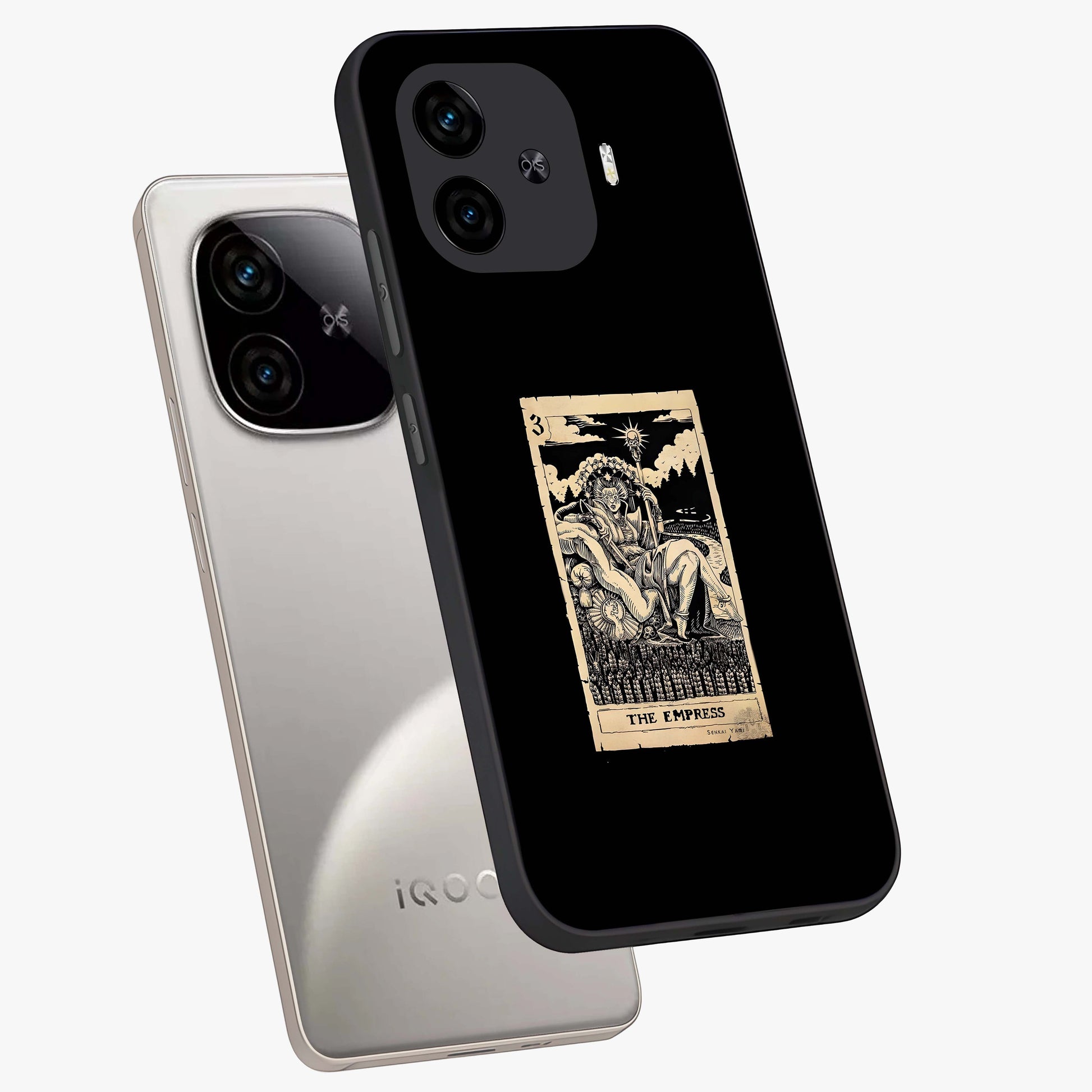 The Empress Glass Case displayed in angled mockup highlighting elegant royal design with majestic aesthetic style.