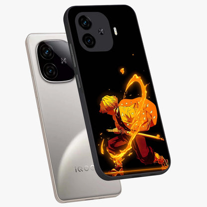 Thunder Flame Execution Glass Case displayed in angled mockup highlighting dramatic fire themed design with intense fantasy aesthetic.
