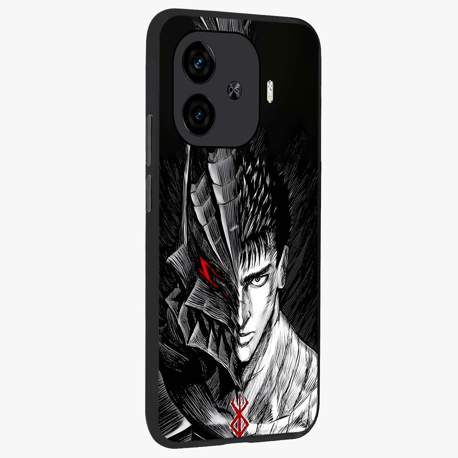 Bittersweet Aesthetic Chaos Glass Case upright view showcasing bold artistic chaos design with modern aesthetic style.