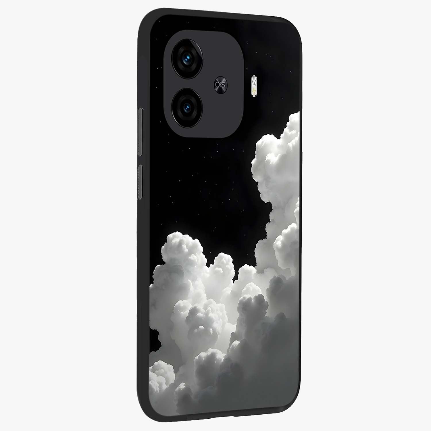 Blood Moon Sovereign Glass Case upright view showcasing powerful moon inspired artwork with cosmic aesthetic style.