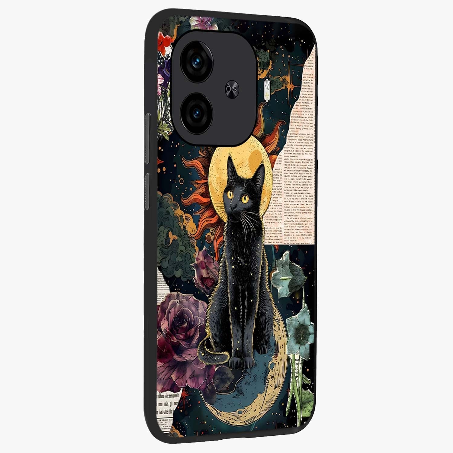 Crimson Crow Illusion Glass Case upright view showcasing striking crow illusion artwork with intense crimson theme.