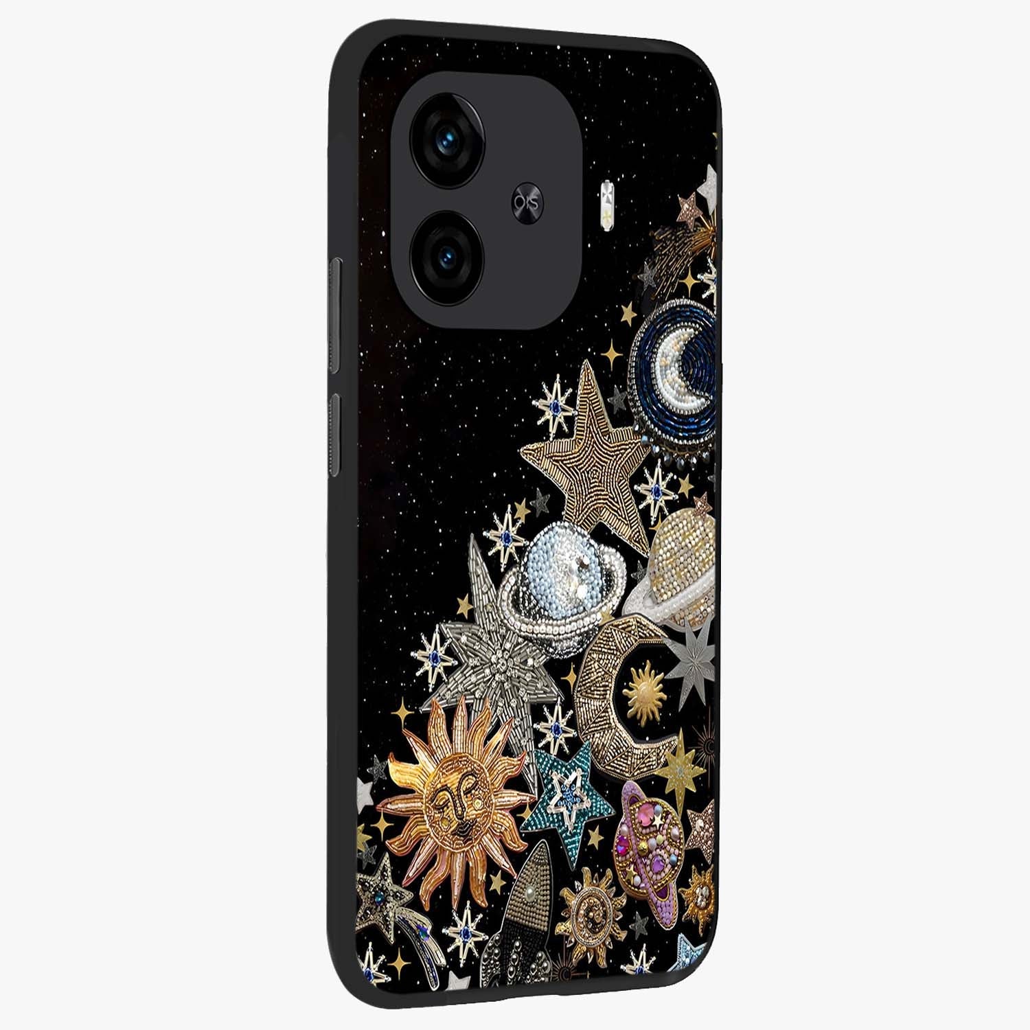 Crimson Moon Warlord Glass Case upright view showcasing powerful warlord artwork with dark celestial theme.