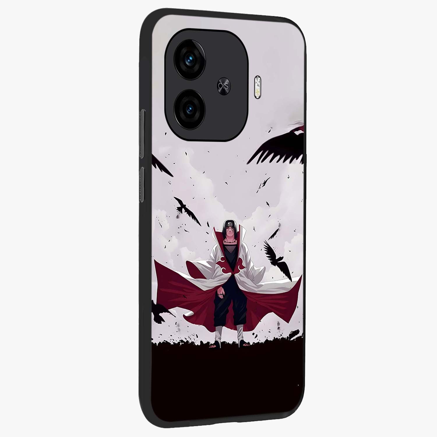 Cute And Simple White Hearts Glass Case upright view showcasing simple white hearts artwork with soft minimal theme.