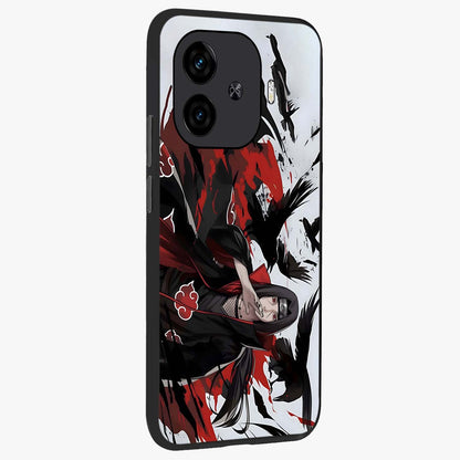 Cyber Sentinel Protocol Glass Case upright view showcasing advanced cyber sentinel artwork with futuristic tech theme.