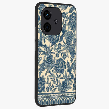 Heirloom Wild Bloom Glass Case upright view showcasing delicate wildflower artwork with timeless floral theme.