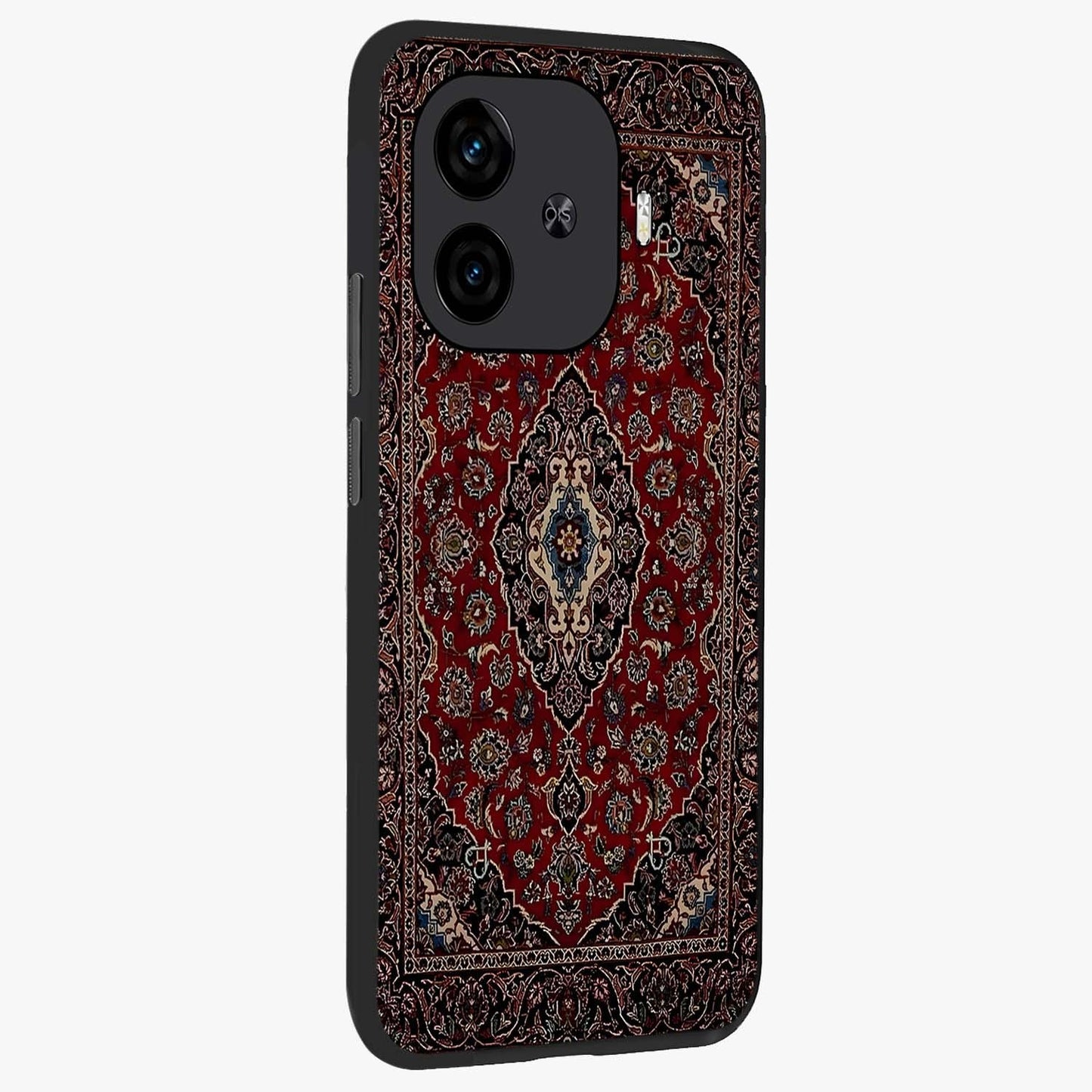 Heritage Carpet Royale Glass Case upright view showcasing detailed ornamental artwork with luxurious traditional theme.