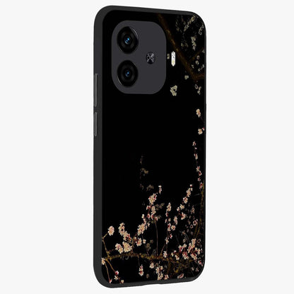 Petal Moon Light With Custom Name Glass Case upright view showcasing elegant floral moon artwork with personalized aesthetic.