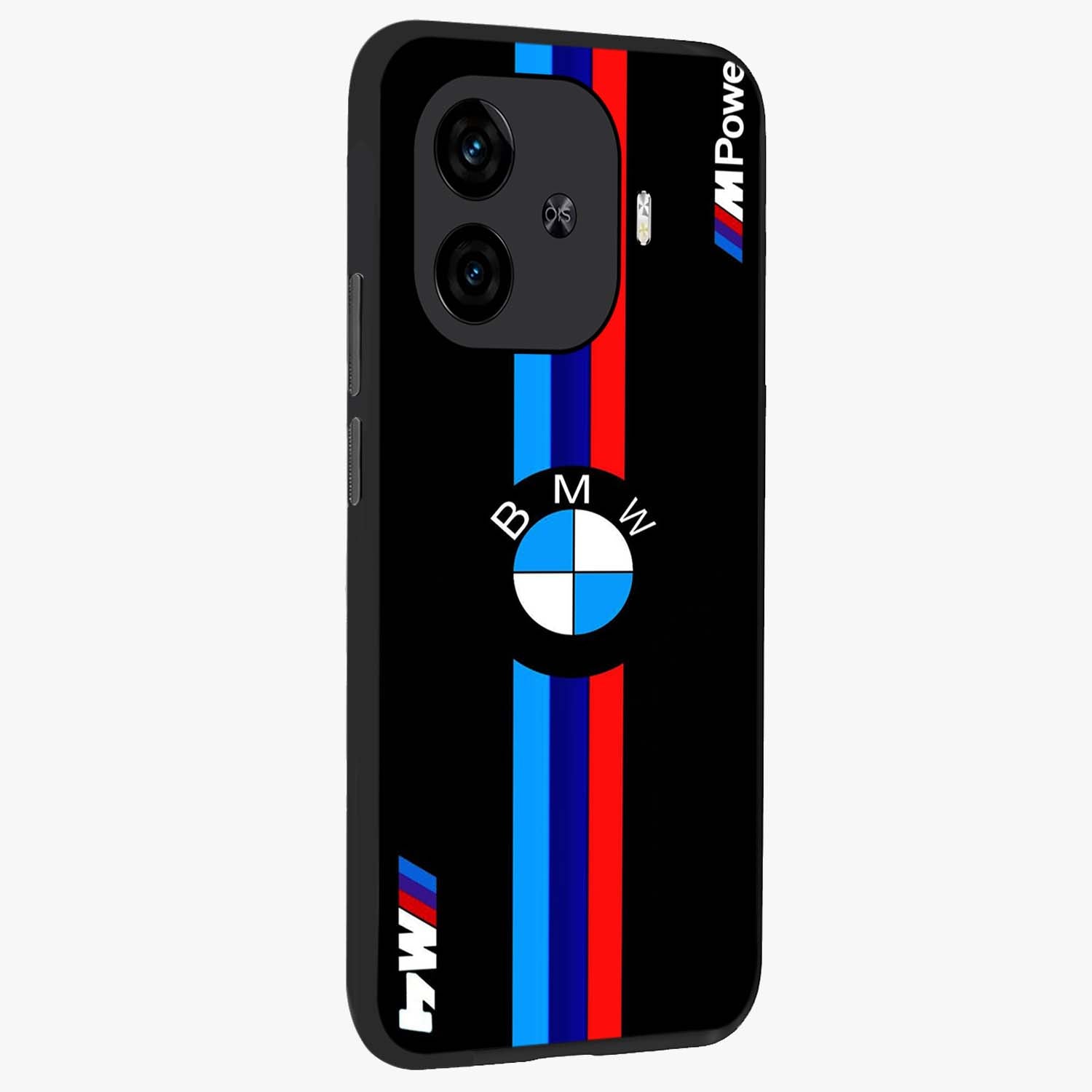 Turbo BMW Beast Glass Case upright view showcasing powerful car artwork with modern motorsport theme.