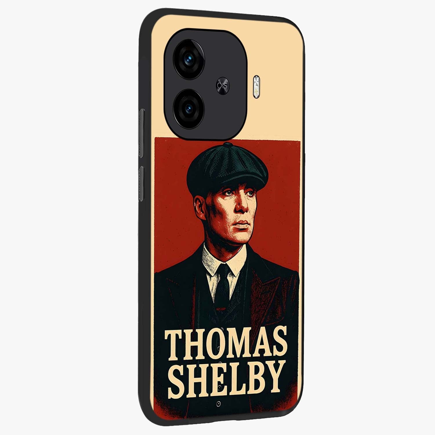Vintage Mafia Authority Glass Case upright view showcasing dramatic vintage artwork with iconic authority theme.