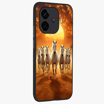 Wild Sunset Majesty Glass Case upright view showcasing dramatic sunset artwork with bold nature theme.