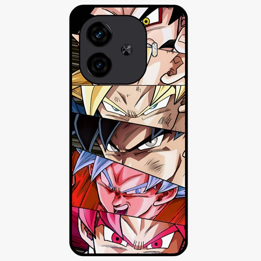 Anime Character Glass Case showing flat back view with vibrant anime artwork and glossy glass finish.