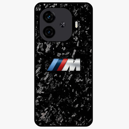 Carbon Speed Mark Glass Case showing flat back view with sporty carbon pattern artwork and glossy glass finish.