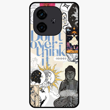 Ethereal Thoughts Glass Case showing flat back view with dreamy artistic artwork and glossy glass finish.