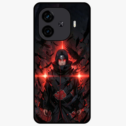 Focus Mode On Glass Case showing flat back view with bold motivational typography design and glossy glass finish.