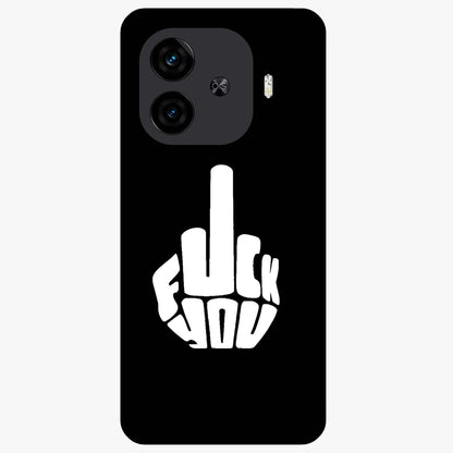 Rebel Mode On Glass Case showing flat back view with bold rebellious typography artwork and glossy glass finish.