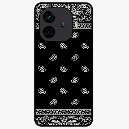 Retro Rebel Threads Glass Case showing flat back view with vintage street style artwork and glossy glass finish.
