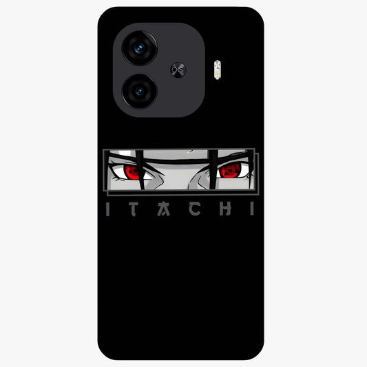 Scarlet Gaze Dominance Glass Case showing flat back view with striking red themed artwork and glossy glass finish.