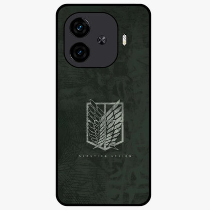 Wings Of Freedom Glass Case showing flat back view with symbolic wings artwork and glossy glass finish.