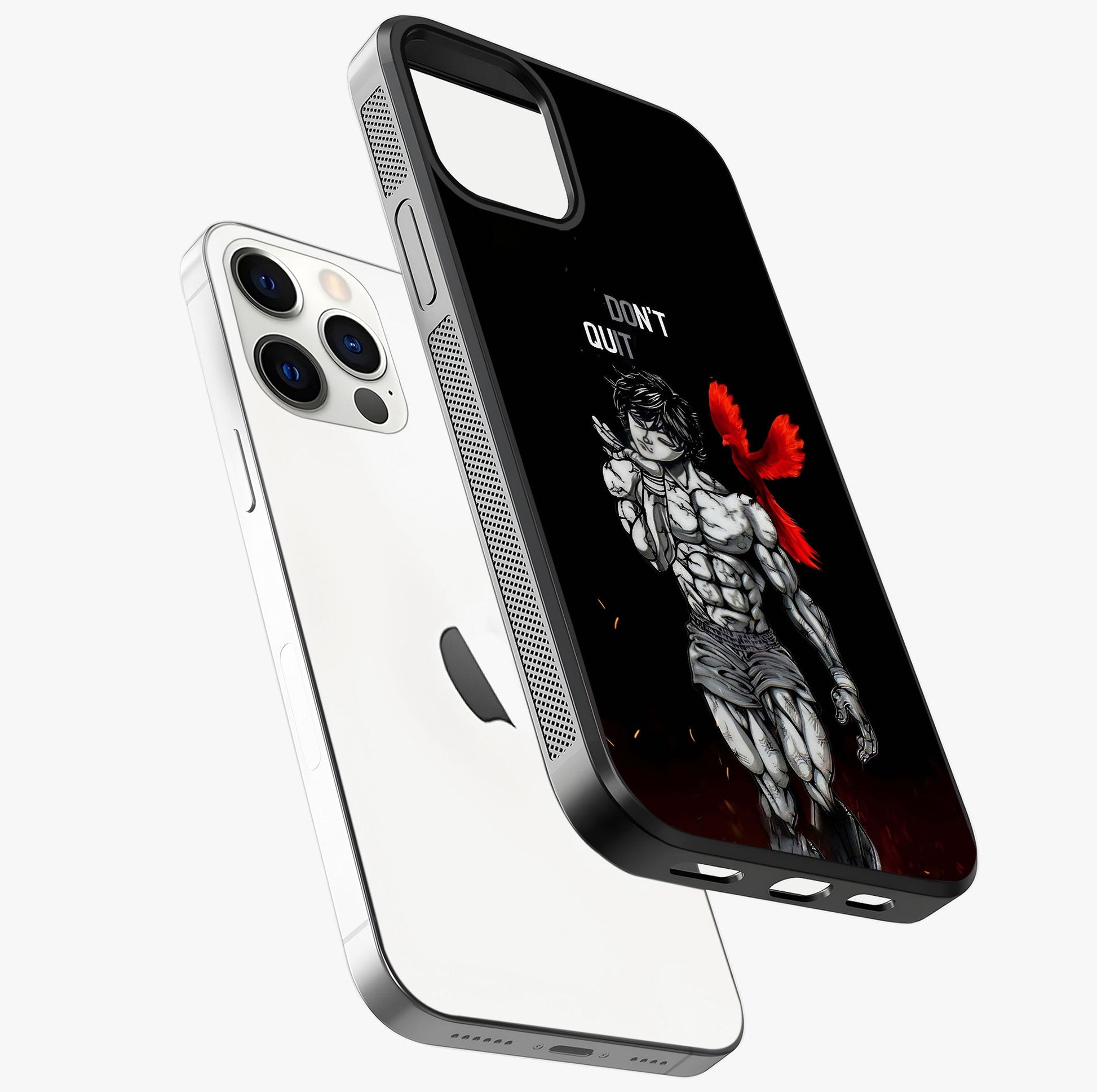 Rise Beyond Limits Glass Case laid diagonally highlighting side profile, edges and glossy glass shine.