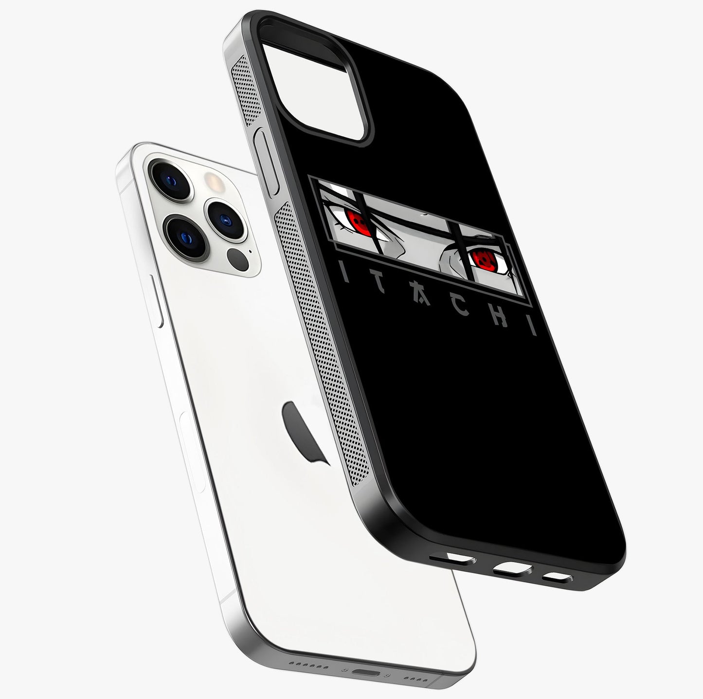 Scarlet Gaze Dominance Glass Case laid diagonally highlighting side profile, edges and glossy glass shine.