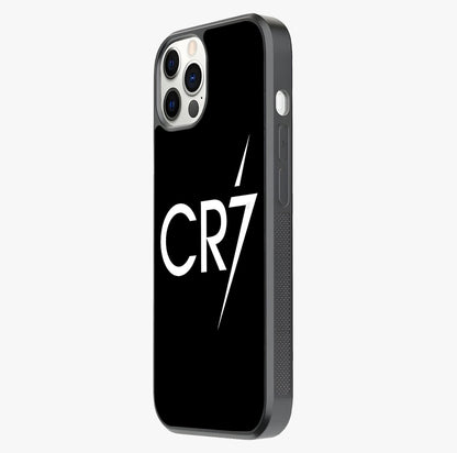 Cr7 Elite Strike Glass Case photographed in natural light showing reflective finish and design depth.