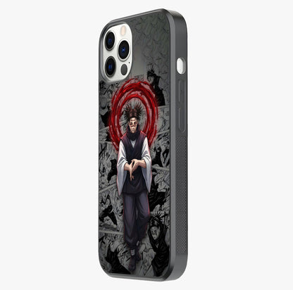 Cursed Ritual Ascension Glass Case photographed in natural light showing reflective finish and design depth.