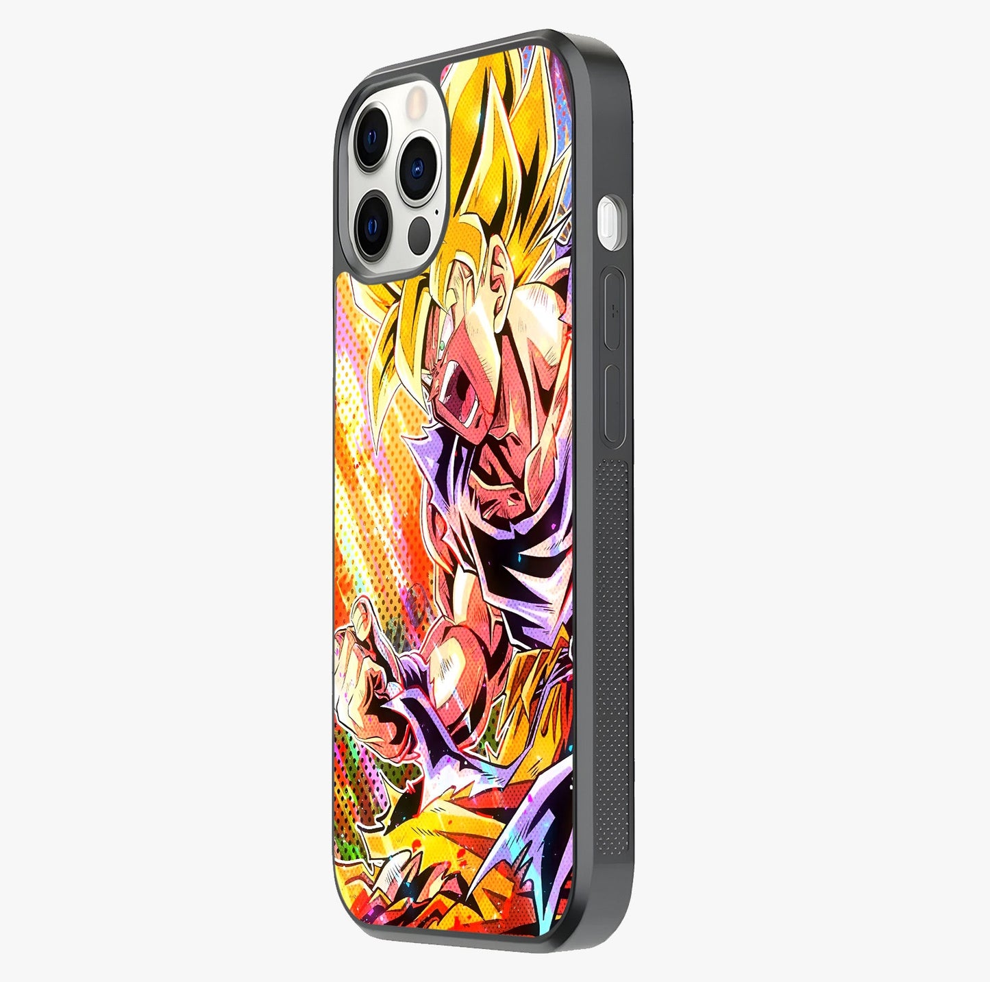 Firing Goku Glass Case photographed in natural light showing reflective finish and design depth.