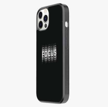 Focus Mode On Glass Case photographed in natural light showing reflective finish and design depth.