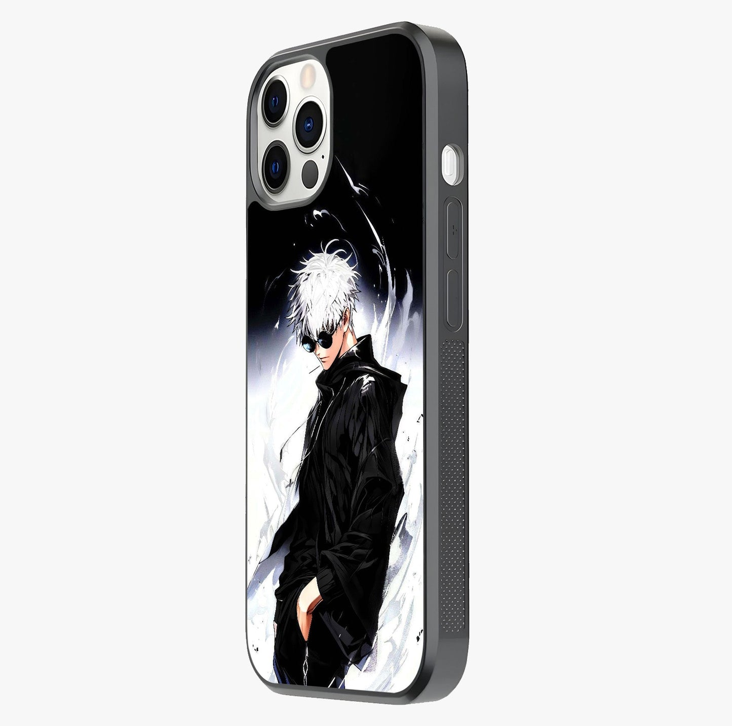 Limitless Shadow King Glass Case photographed in natural light showing reflective finish and design depth.
