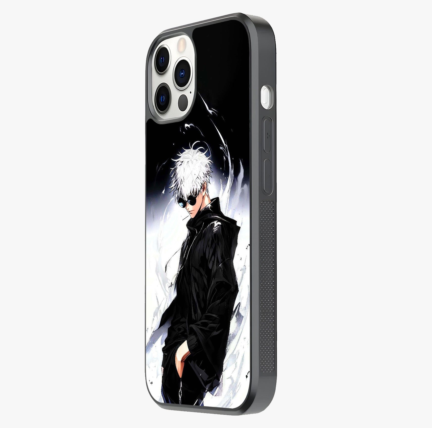 Limitless Shadow King Glass Case photographed in natural light showing reflective finish and design depth.