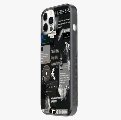 Midnight Love Echo Glass Case photographed in natural light showing reflective finish and design depth.