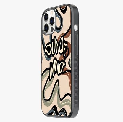 Out Of Mind Glass Case photographed in natural light showing reflective finish and design depth.