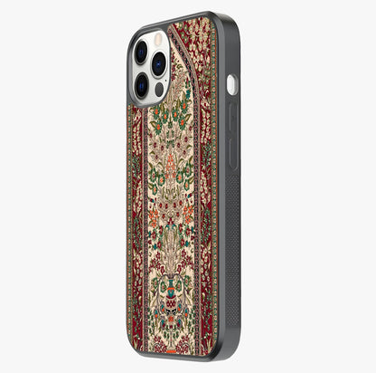 Persian Inspired Glass Case photographed in natural light showing reflective finish and design depth.