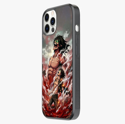 Titan Awakening Fury Glass Case photographed in natural light showing reflective finish and design depth.