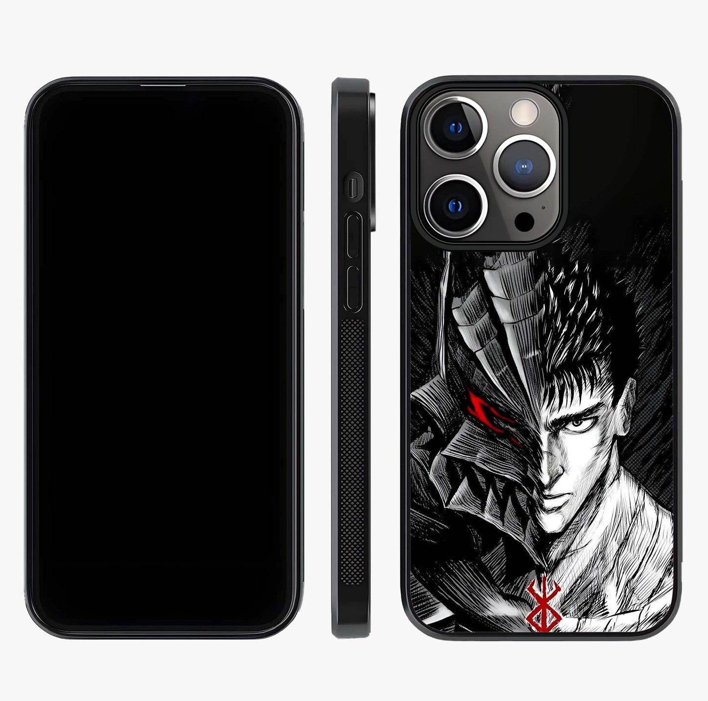 Berserker Blood Oath Glass Case displayed upright for full design visibility and premium finish.