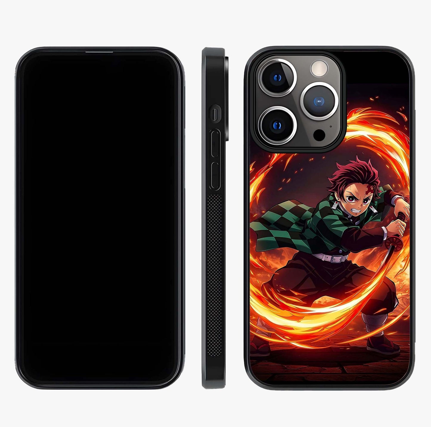 Blazing Sword Resolve Glass Case displayed upright for full design visibility and premium finish.
