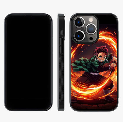 Blazing Sword Resolve Glass Case displayed upright for full design visibility and premium finish.