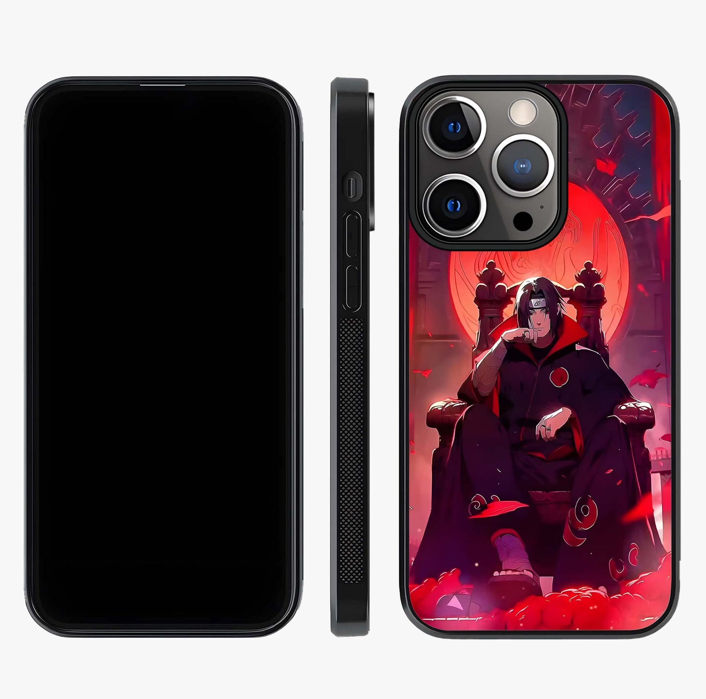 Blood Moon Sovereign Glass Case displayed upright for full design visibility and premium finish.