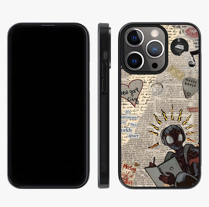 City Dream Sketch Glass Case displayed upright for full design visibility and premium finish.